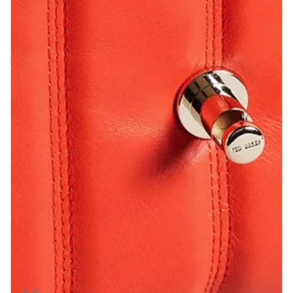 Ted Baker Bold Orange Crossbody Bag with Chain Detail - Picture 6 of 12